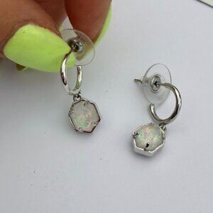 Silver & Opal Kendra Scott Earrings